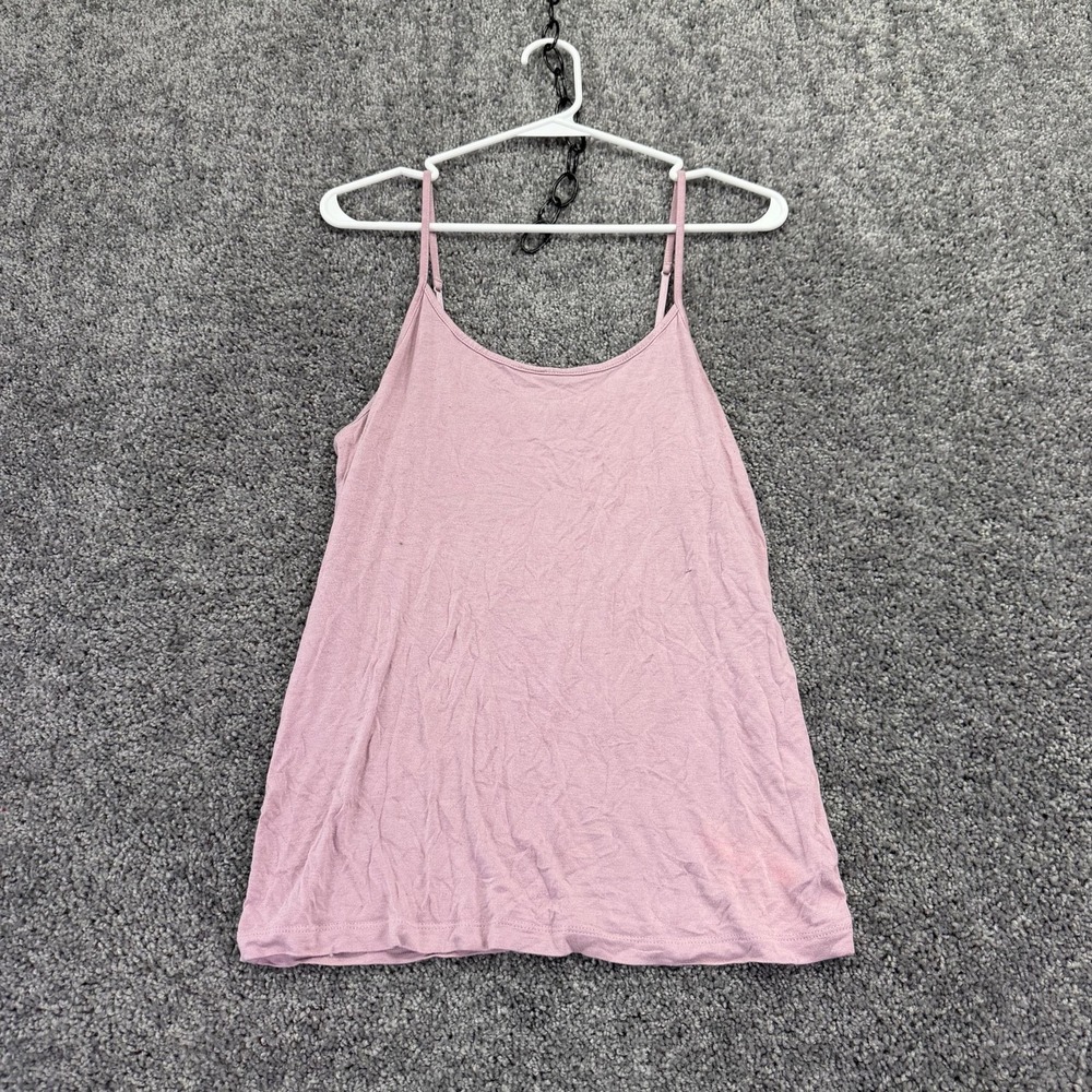 Merona Tank Top Womens M Pink Scoop Neck Spaghetti Strap Jersey Cami Summer